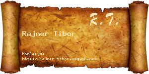 Rajner Tibor névjegykártya
